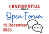 Weekend Open Forum